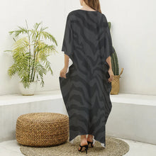Charger l'image dans la galerie, Kaftan, robe, robe à motif zèbre de minuit