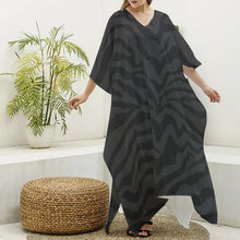 Charger l'image dans la galerie, Kaftan, robe, robe à motif zèbre de minuit