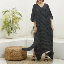 Charger l'image dans la galerie, Kaftan, robe, robe à motif zèbre de minuit