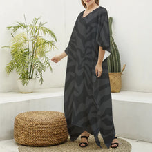 Charger l'image dans la galerie, Kaftan, robe, robe à motif zèbre de minuit