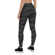 Carica l'immagine nel visualizzatore di Gallery, Leggings zebrati di mezzanotte