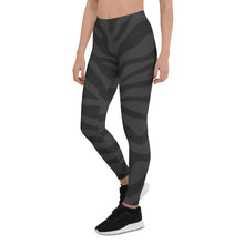 Carica l'immagine nel visualizzatore di Gallery, Leggings zebrati di mezzanotte