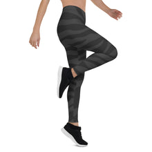 Carica l'immagine nel visualizzatore di Gallery, Leggings zebrati di mezzanotte