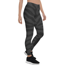 Carica l'immagine nel visualizzatore di Gallery, Leggings zebrati di mezzanotte