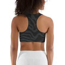 Load image into Gallery viewer, Midnight Zebra Sports bra