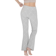 画像をギャラリービューアに読み込む, Glen Plaid Women&#39;s Flare Yoga Pants