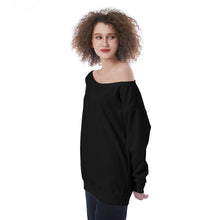 Load image into Gallery viewer, Just Black Off-Shoulder Sweatshirt