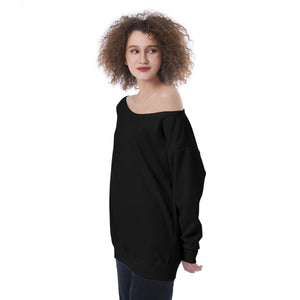 Just Black Off-Shoulder Sweatshirt