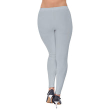 Carica l'immagine nel visualizzatore di Gallery, Metallic Silver High-Stretch Leggings