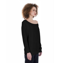 Load image into Gallery viewer, Just Black Off-Shoulder Sweatshirt