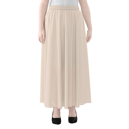 Blush Maxi Chiffon Skirts With Lining