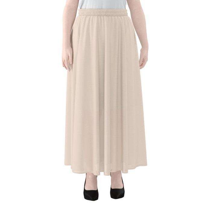 Blush Maxi Chiffon Skirts With Lining