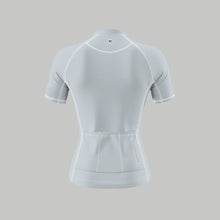 Load image into Gallery viewer, Metallic Silver Anti-Slip Raglan Cycling Jersey With Short Sleeve
