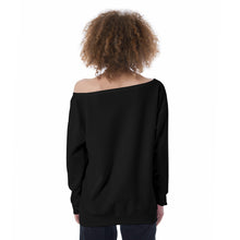 Load image into Gallery viewer, Just Black Off-Shoulder Sweatshirt