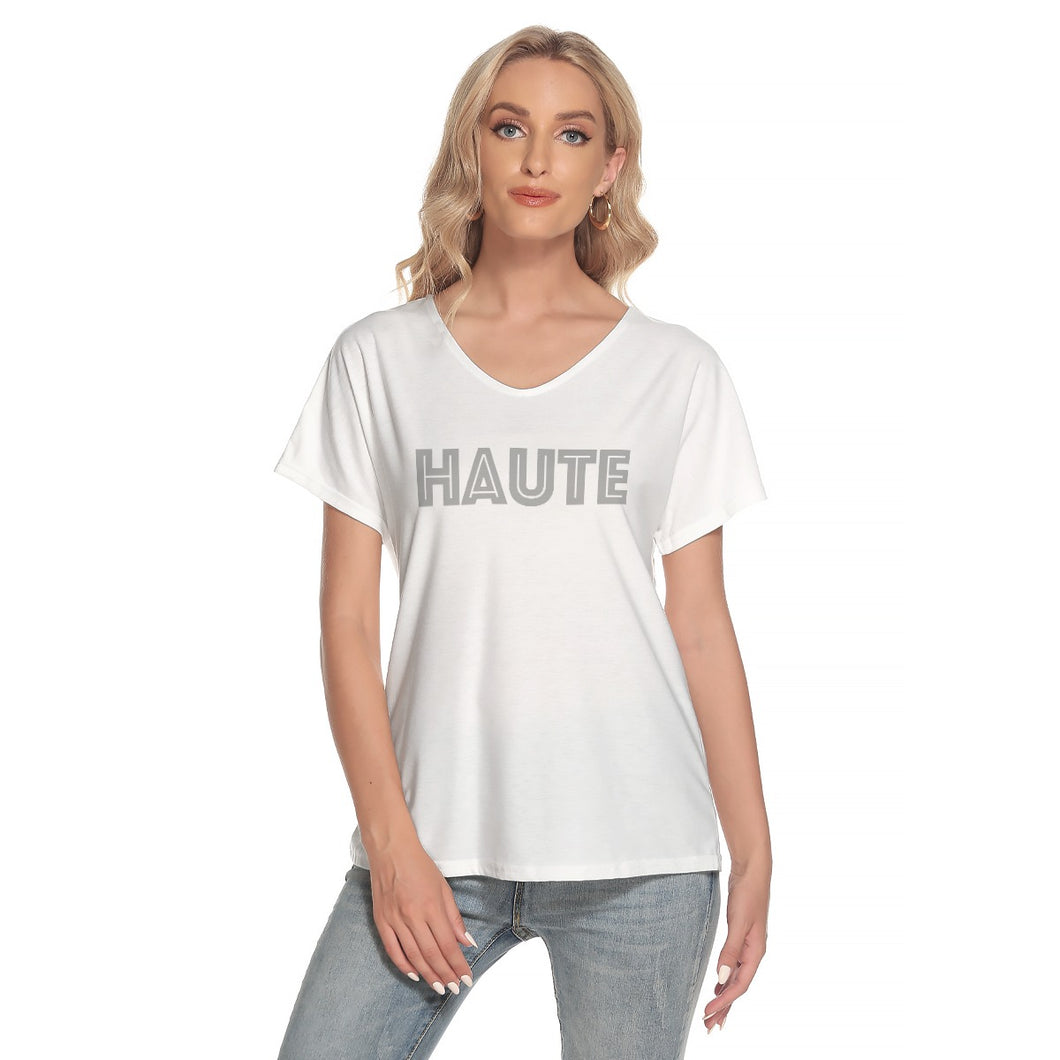 Haute Loose V-neck Short Sleeve T-shirt