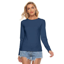 Load image into Gallery viewer, Midnight Blkue Stretchable long Sleeve Top