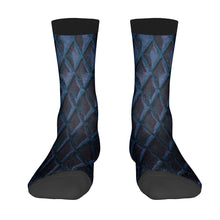 画像をギャラリービューアに読み込む, Blue Metallic Contrast Color Socks For the USA