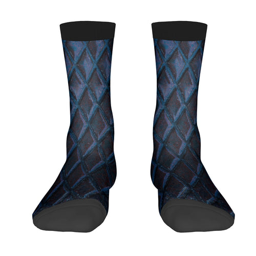 Blue Metallic Contrast Color Socks For the USA