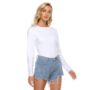 Just White Microfiber Long Sleeve Top