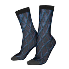 画像をギャラリービューアに読み込む, Blue Metallic Contrast Color Socks For the USA