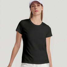 Load image into Gallery viewer, Just Black Cotton Round-Neck Short-Sleeved T-Shirt