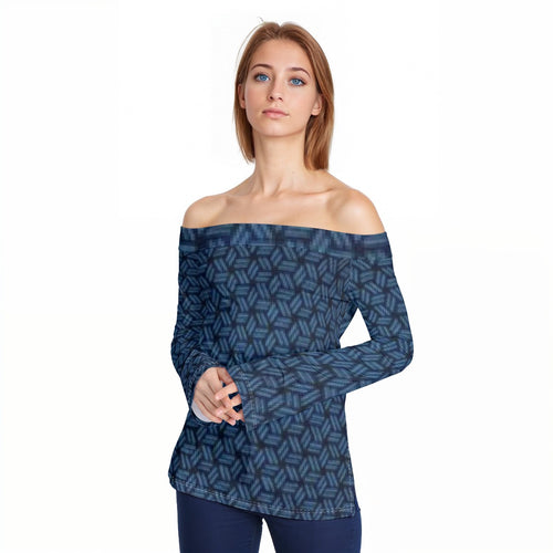 Kagome Off-Shoulder Long Sleeve Top