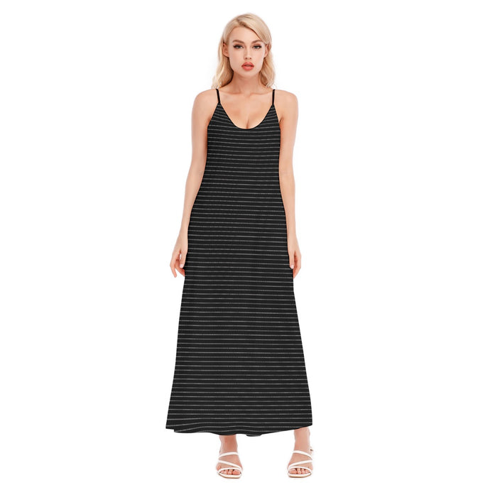 Robe à bretelles à pois multiples