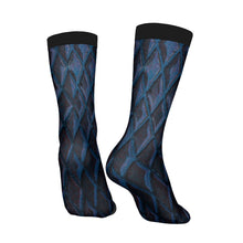画像をギャラリービューアに読み込む, Blue Metallic Contrast Color Socks For the USA