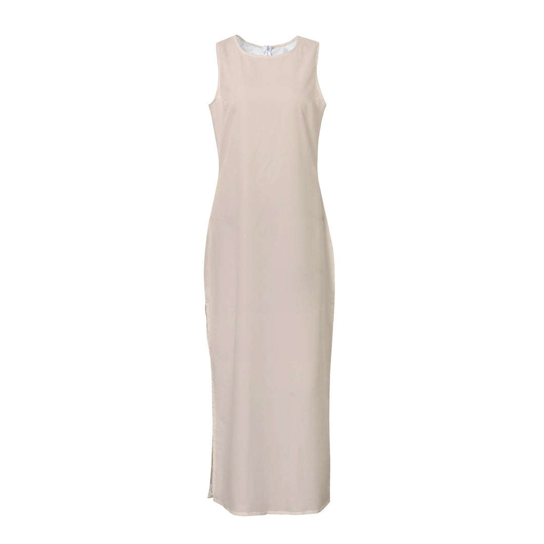 Blush Chiffon Sleeveless Dress