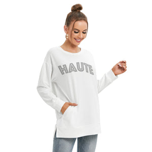 Sweat-shirt Haute en blanc