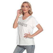 Load image into Gallery viewer, Haute Loose V-neck Short Sleeve T-shirt