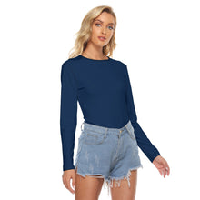Load image into Gallery viewer, Midnight Blkue Stretchable long Sleeve Top