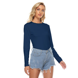 Midnight Blkue Stretchable long Sleeve Top