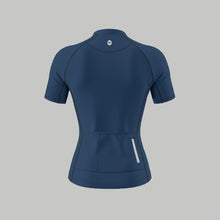 Load image into Gallery viewer, Midnight Blkue Anti-Slip Raglan Cycling Jersey With Short Sleeve