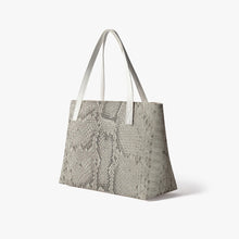 Carica l'immagine nel visualizzatore di Gallery, Grise Faux Snakeskin Stylish PU Leather Tote Bag