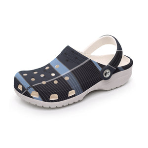 Indigo Plaid Classic Clogs