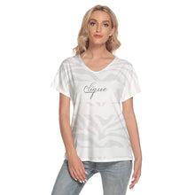 Load image into Gallery viewer, Albino Zebra Loose V-neck Short Sleeve T-shirt