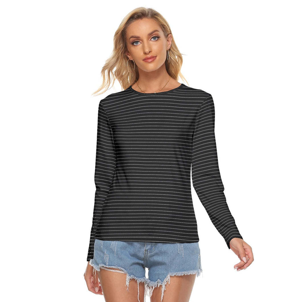 Multi-Dots Microfiber Long Sleeve Top