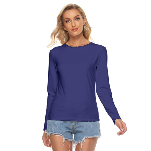 Midnight Blue Microfiber Long Sleeve Top