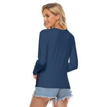 Load image into Gallery viewer, Midnight Blkue Stretchable long Sleeve Top