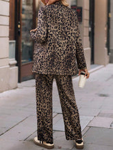 Charger l&#39;image dans la galerie, Brown Leopard Blazer and Pants Set