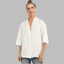 Load image into Gallery viewer, Just White Kimono Jacket Unisex