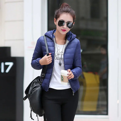 Fitted Down Jacket with Hood