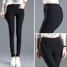 Load image into Gallery viewer, Jean Cut Elastic Stretch Pencil Pant