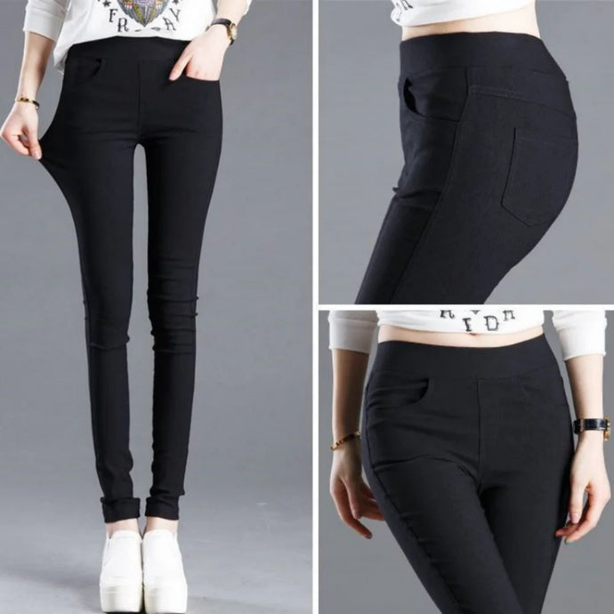 Jean Cut Elastic Stretch Pencil Pant