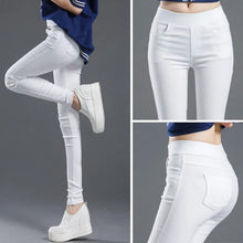 Load image into Gallery viewer, Jean Cut Elastic Stretch Pencil Pant