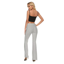 Load image into Gallery viewer, Silver Moire Skinny Flare Pants