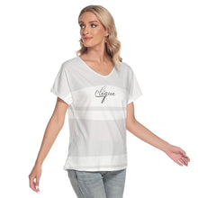Load image into Gallery viewer, Clique in Black Deep V-neck Short Sleeve T-shirt