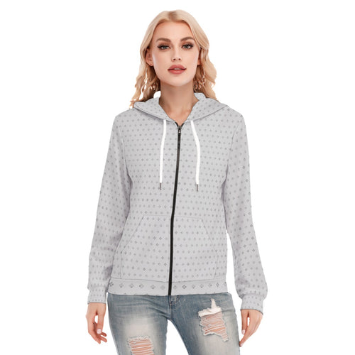 Mercury Pattern Print Women's Hoodie With Zipper