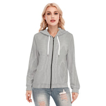 Load image into Gallery viewer, Silver Moire Hoodie With Zipper